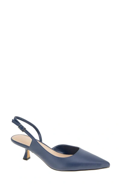 Bcbgeneration Kittie Pointed Toe Half D'orsay Slingback Pump In Dark Ink