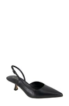 Bcbgeneration Kittie Pointed Toe Half D'orsay Slingback Pump In Black Nappa