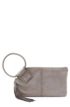 Hobo Sable Leather Clutch In Granite Gold