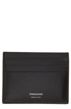 Ferragamo Classic Leather Card Case In Nero