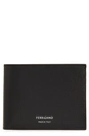 Ferragamo Black Leather Wallet In Nero