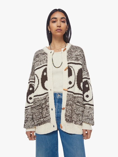 Mother The Long Drop Cardigan The Good And The Bad Sweater (also In S, M,l, Xl) In Brown