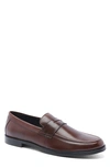 Anthony Veer Men's Sherman Penny Loafer Slip-on Leather Shoe Men's Shoes In Chocolate Brown