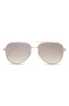 Diff 63mm Scarlett Aviator Sunglasses In Gold