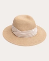 Eugenia Kim Courtney Straw Fedora With Twisted Band In Neutrals