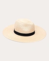 Eugenia Kim Emmanuelle Bicolor Wide-brim Fedora Hat In Natural/black