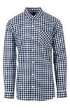 BURNSIDE PLAID STRETCH POPLIN BUTTON-DOWN SHIRT