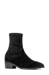 Aquatalia Renza Block Heel Zip Bootie In Black