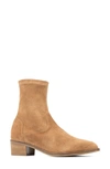 Aquatalia Renza Block Heel Zip Bootie In Whiskey