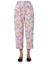 Kenzo Floral Embroidered Cropped Trousers In Pink