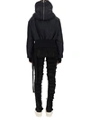 Rick Owens Drkshdw Cropped Parka With Drawstring And Hood In Black