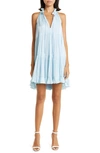 Cinq À Sept Phyllis Tiered Mini Dress In Dream Blue In Dream Blue