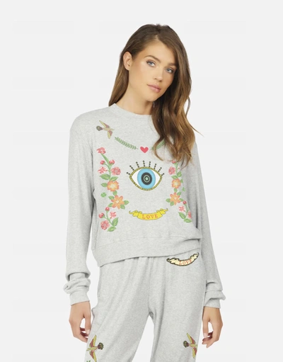 Lauren Moshi Kaz Floral Eye Love In Heather Grey