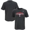 Fanatics Youth  Branded  Heather Charcoal Texas Rangers 2023 American League Champions Locker Room T- In Heather Charcoal