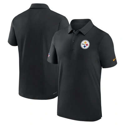 NIKE NIKE BLACK PITTSBURGH STEELERS SIDELINE COACHES PERFORMANCE POLO