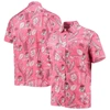 WES & WILLY WES & WILLY RED GEORGIA BULLDOGS VINTAGE FLORAL BUTTON-UP SHIRT