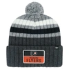 47 '47 GRAY PHILADELPHIA FLYERS STACK PATCH CUFFED KNIT HAT WITH POM