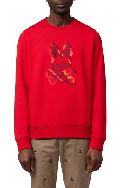 Psycho Bunny Thomaston Graphic Sweatshirt In Red Spice