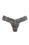 Hanky Panky Low-rise Printed Lace Thong In Animal Kingdom