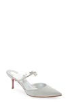 CHRISTIAN LOUBOUTIN PLANET QUEEN CRYSTAL EMBELLISHED GLITTER POINTED TOE MULE PUMP