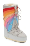 MOON BOOT KIDS' RAINBOW PRINT ICON WATER REPELLENT MOON BOOT®