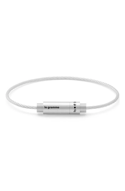 Le Gramme Le 9g Triptych Cable Bracelet In Silver