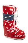 Moon Boot Icon Retrobiker Water Repellent  In White Stars