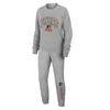 Wear By Erin Andrews Heather Gray Philadelphia Flyers Knit Long Sleeve Tri-blend T-shirt & Pants Sle In Heather Gray