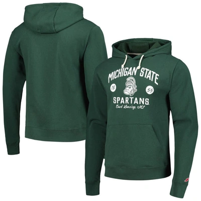 League Collegiate Wear Green Michigan State Spartans Bendy Arch Essential Pullover Hoodie