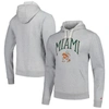 LEAGUE COLLEGIATE WEAR LEAGUE COLLEGIATE WEAR  HEATHER GRAY MIAMI HURRICANES TALL ARCH ESSENTIAL PULLOVER HOODIE