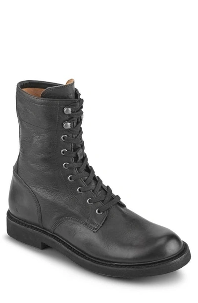 Frye Men's Dean Leather Lace-up Combat Boots In Black - Pallio