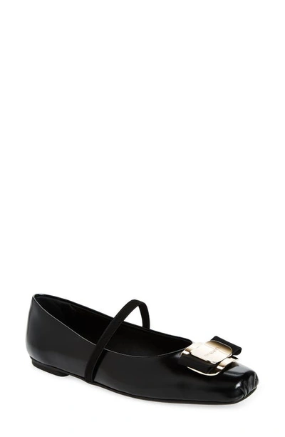 FERRAGAMO FERRAGAMO ZINA MARY JANE BALLET FLAT