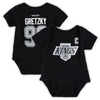 Mitchell & Ness Baby Boys And Girls  Wayne Gretzky Black Los Angeles Kings Captain Patch Name And Num In Black