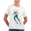 G-III 4HER BY CARL BANKS G-III 4HER BY CARL BANKS WHITE NEW YORK JETS PLAY THE BALL T-SHIRT