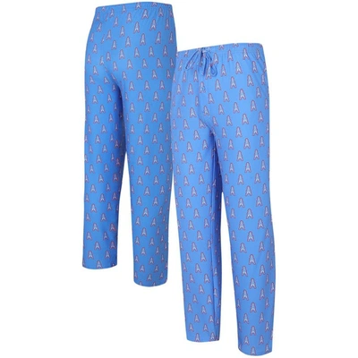 Concepts Sport Light Blue Houston Oilers Gauge Throwback Allover Print Knit Pants