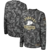 COLOSSEUM YOUTH COLOSSEUM CAMO PURDUE BOILERMAKERS OHT MILITARY APPRECIATION DARK STAR LONG SLEEVE T-SHIRT