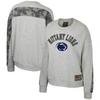 COLOSSEUM COLOSSEUM HEATHER GRAY PENN STATE NITTANY LIONS OHT MILITARY APPRECIATION FLAG RANK DOLMAN PULLOVER 