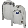 Colosseum Heather Gray Penn State Nittany Lions Oht Military Appreciation Flag Rank Dolman Pullover  In Heather Gray