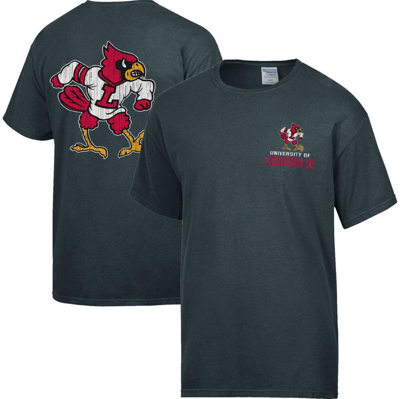 Comfort Wash Charcoal Louisville Cardinals Vintage Logo T-shirt