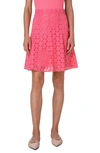 Akris Punto Dot Guipure Lace Flared Skirt In Flamingo
