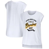 WEAR BY ERIN ANDREWS WEAR BY ERIN ANDREWS WHITE BOSTON BRUINS DOMESTIC TANK TOP