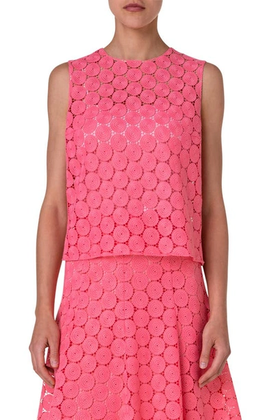 AKRIS PUNTO DOT GUIPURE LACE SLEEVELESS TOP