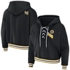 Wear By Erin Andrews Black Boston Bruins Lace-up Pullover Hoodie In Black