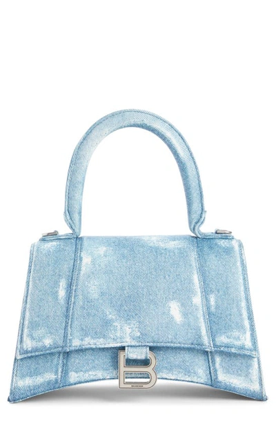 Balenciaga S Hourglass Top-handle Bag In 5809 - Denim Pink