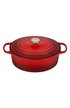 LE CREUSET SIGNATURE 6.75-QUART OVAL ENAMEL CAST IRON FRENCH/DUTCH OVEN WITH LID