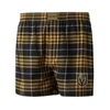 CONCEPTS SPORT CONCEPTS SPORT BLACK/GOLD VEGAS GOLDEN KNIGHTS CONCORD FLANNEL BOXERS