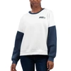 G-iii 4her By Carl Banks White Seattle Seahawks A-game Pullover Sweatshirt In White