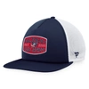 Fanatics Branded Navy/white Columbus Blue Jackets Foam Front Patch Trucker Snapback Hat In Navy