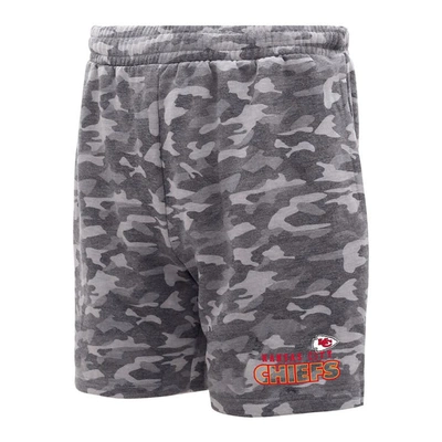 Concepts Sport Charcoal Kansas City Chiefs Biscayne Camo Shorts In Gray