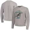 The Wild Collective Unisex   Gray Miami Dolphins Distressed Pullover Sweatshirt In Gray